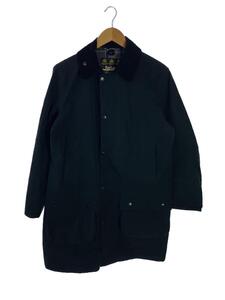 Barbour◆SL BORDER 2L/シェイプメリ-ロングコート/コート/40/ポリエステル/BLK/