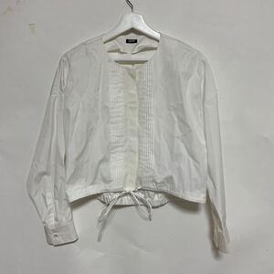 JIL SANDER NAVY ジルサンダー ネイビー ブラウス シャツ 34 ホワイト 中古