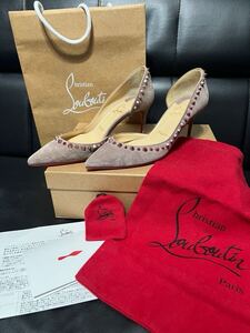 希少！ Christian Louboutin『 IRISHLL 70 VEAU VELOURS 』 ANTIC ROSALINE 36 クリスチャンルブタン