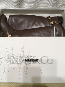 MAX &Co. ロングブーツ　2way 新品同様　サイズ38 ブラウン　専用箱　保存袋　タグ付