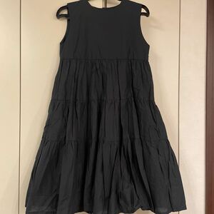 ★未使用★ビームス ワンピース キッズ 130 ノースリーブワンピース ロング 定価6,500円 黒 ビーミング BEAMS 美品 140 150