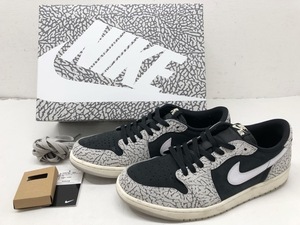 NIKE(ナイキ) AIR JORDAN 1 RETRO LOW OG エア ジョーダン 1 レトロ ロー BLACK CEMENT ブラック セメント CZ0790-001 30.5cm【64545-007】