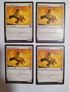 MTG マジックザギャザリング 白たてがみのライオン 日本語版 4枚セット