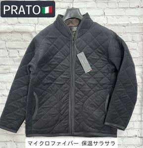 PRATO 【マイクロファイバー 裏起毛 保温】キルティング ジャケット ブルゾン Mサイズ