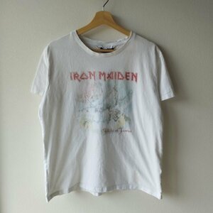 アイアンメイデン　IRAN MAIDEN　バンドtシャツ　半袖　プリント　XL ホワイト　バンＴ　アメリカ　USA