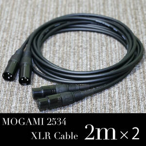 【送料無料】MOGAMI モガミ 2534 2m×2 立ち上げケーブル　XLR マイクケーブル【20240430】