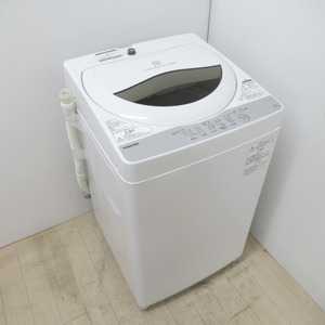 TOSHIBA 東芝 全自動電気洗濯機 AW-5G6 5.0kg 2019年製 グランホワイト 簡易乾燥機能付 一人暮らし 洗浄・除菌済み