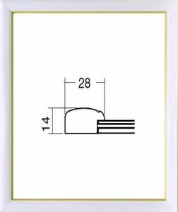 デッサン用額縁 木製フレーム 5600 大全紙サイズ 白/金
