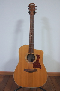 送料込 美品 状態良好 2008年 USA製造期 Taylor 210ce ES エレアコ 純正ハードケース付 Made in USA テイラー ドレッドノートカッタウェイ