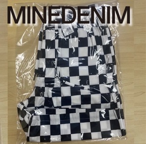 ☆新品未使用☆　定価28600円【MINEDENIM】CU.Denim Checker flag Surf Shorts flag Surf Shorts　デニム生地　服　メンズ　おしゃれ　白　