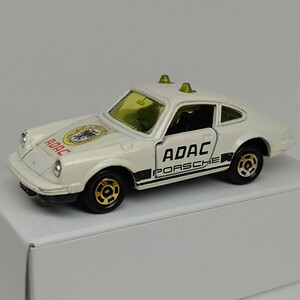 No.F16-1-5 F1チャンピオンセット特注 トミカ ポルシェ 911S ポリスカー 1/61 日本製 ルース 当時物 ADAC 白 黒印刷 黄色窓