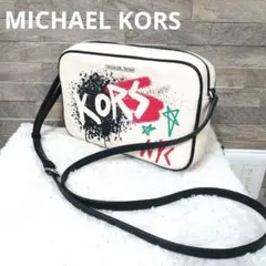 MICHAELKORS 　キャンバス×レザー　ショルダーバッグ　カメラバッグ