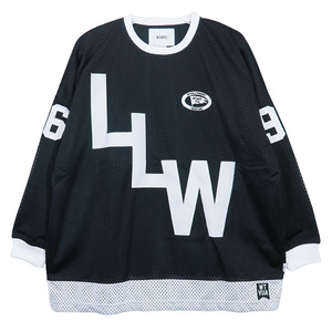 WTAPS ダブルタップス 22AW NETMINDER/LS/POLY.LLW ネットマインダー ロングスリーブ ホッケー シャツ メッシュ ジャージ ブラック Octz