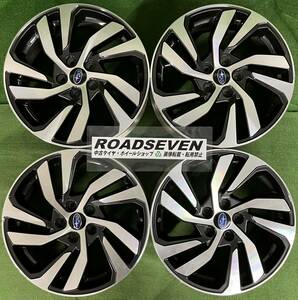 ★SUBARU スバル レヴォーグ 純正ホイール 18インチ 18×7.5J +55 PCD114.3 5H/5穴 ハブ:約56mm 4本Set 中古アルミ ガリ傷有★送料無料