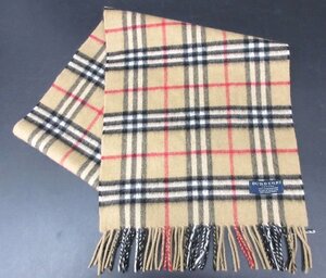 [ZEROnet]★BURBERRY LONDON バーバリー ロンドン マフラー チェック CASHMERE カシミヤ100％ イングランド製★R71-16