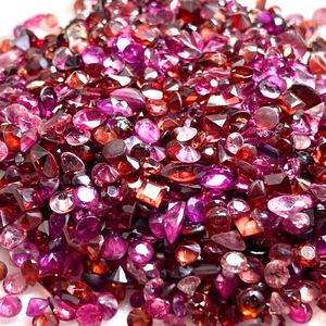 1円〜!!小粒!!☆赤系色石おまとめ252ct☆n 約50.4g ルース 裸石 宝石 ガーネット garnet ピンクトルマリン pink tourmaline red w5A88