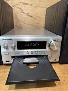 中古| Panasonic パナソニック オーディオ機器 CDステレオシステム SA-PMX80 スピーカーSB-PMX70ペア 2018年製 現状品　ジャンク