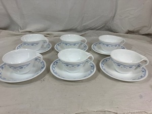 コレール Corelle　カップ＆ソーサー　6客セット　USA製　中古