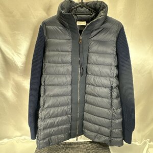 【中古美品/CH】モンクレール MONCLER MAGLION TRICOT CARDIGAN ニット切替 ダウンジャケット XS 紺色 マグリオン レディース IM1213/035