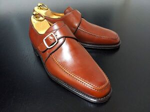 使用僅か フェラガモ 7EE Ferragamo 最上位ライン トラメッザ シングルモンクドレスシューズ 9644