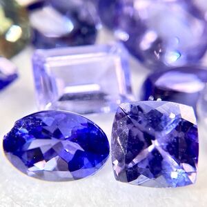 1円〜!!☆タンザナイトアクセサリーパーツおまとめ33ct☆ j 約6.6g ルース 裸石 宝石 ジュエリー jewelry tanzanite beads w4 た43