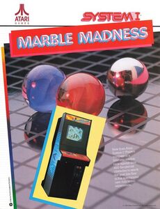 アタリゲームズ マーブルマッドネス Marble Madness アーケード チラシ カタログ パンフレット