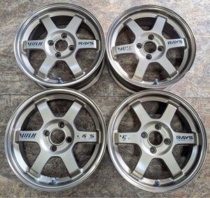 【希少！】TE37 15インチ 6.5J +35 PCD100 4穴 4H シビック,CR-X,ロードスター,MR-S VOLK ボルク RAYS VOLK RACING フィット ヴィッツ 