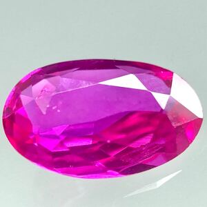 1円〜!!ソ付!!〔天然ルビー0.629ct〕d 約6.3×3.8mm ルース 裸石 corundum コランダム ruby 宝石 jewelry BC2/BC2 テEA0 マ70