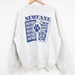 XL/古着 リー Lee 長袖 スウェット メンズ 90s NEWFANE クルーネック 薄グレー 霜降り 24feb01 中古 スエット トレーナー ト