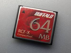 BUFFALO CompactFlash RCF-X 64MB CFカード ケース付き バッファロー コンパクトフラッシュ メモリーカード 動作確認済み