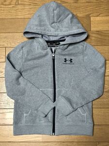 UNDER ARMOUR COLDGEAR KID’S FULL-ZIP HOODIE size-YSM(着丈46身幅39) 中古(美品) 送料無料 NCNR