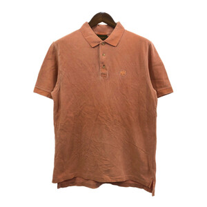 Timberland ティンバーランド ポロシャツ ワンポイント オレンジ (メンズ S) 中古 古着 Q7099