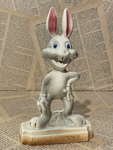 ☆1960年代/バックスバニー/セラミックフィギュア/ルーニーテューンズ/即決USAビンテージ/Bugs Bunny/Ceramic Statue(60s) LT-053