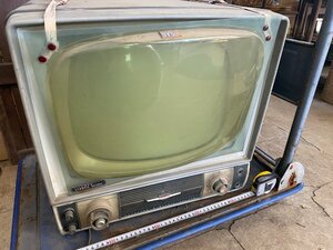 発送不可！岐阜県揖斐郡池田町　店舗受け渡し品　ブラウン管テレビ シャープ　　ts-25型　拡大レンズフィルター付き　ジャンク品