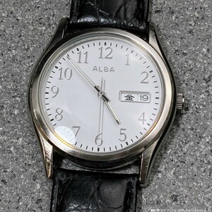 【未使用・ベルト裏難/即決/送料230円】SEIKO ALBA AQBU909 見やすい文字盤 ルミブライト付 ５気圧防水 ５年電池 メンズ腕時計 No.20819-2