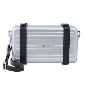 美品 Dior × RIMOWA ディオール リモワ パーソナル クラッチバッグ 2DRCA295YWT コラボ 2WAY 財布 トラベルケース ブルー 61001296