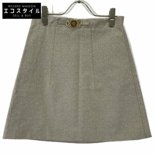 美品/国内正規/23年製 PATOU パトゥ 23S-SK036-0133 オーガニックコットン メダイヨン ジャカード ミニ スカート 38 レディース