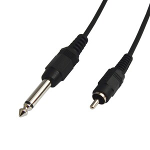 オーディオ変換ケーブル RCA ピンプラグ(オス) - 6.3mm モノラル標準プラグ(オス) 2m VM-RM-2m