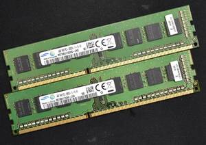 4GB 2枚組 (合計 8GB) PC3-12800 PC3-12800U DDR3-1600 240pin non-ECC Unbuffered DIMM 1Rx8 Samsung サムスン純正品 1.5V (管:SA5728 x4s