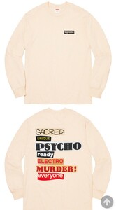 新品 Mサイズ Sacred Unique L/S Tee 20SS Supreme Box Logo ロンT ロングスリーブ Natural Medium 