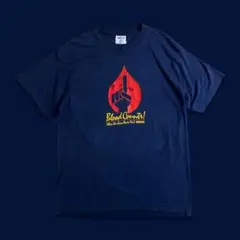 90s USA製 ヴィンテージTシャツ シングルステッチ グラフィック ネイビー