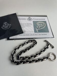 ガボラトリー 150g 約45,5cm Small Oval Chain Links & Skull T-bar Necklace Gaboratory Gabor ギャランティー付き