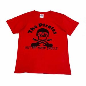 90’s THE PIRATES ザ パイレーツ ヴィンテージ Tシャツ OUT OF THEIR SKULLS ロック バンド レッド スカル 骸骨 UK ジョニーキッド
