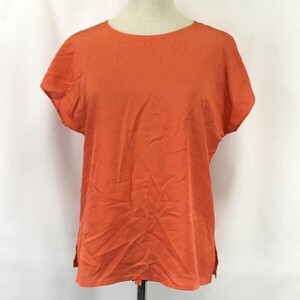 90s-00s/日本正規タグ/Vintage☆ディオール/Christian Dior☆半袖ブラウス/Tシャツ【9/レディースM/オレンジ/orange】Tops/Shirts◇cBH845