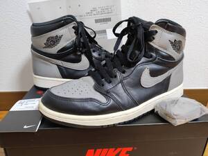 NIKE AIR JORDAN 1 RETRO HIGH OG SHADOW シャドウ 黒灰 国内正規品 26cm 555088-013 黒タグ ブラック ミディアムグレーホワイト白シャドー