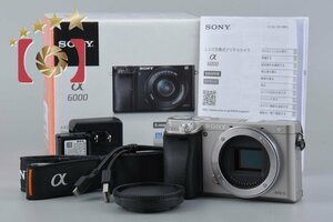 １円出品 SONY ソニー α 6000 ILCE6000 シルバー ミラーレス一眼カメラ シャッター回数僅少 元箱付き 【オークション開催中】