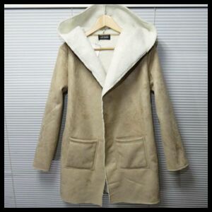 SALE【フェイクムートンコーディガン 裏ボアコート/BEIGE/M】