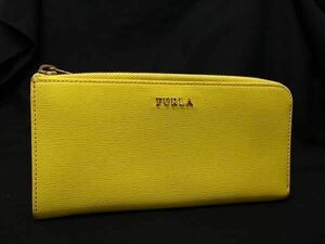 FURLA フルラ レザー L字ファスナー 長財布 ウォレット レディース イエロー系 DE9058