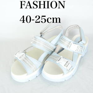 MK6320*FASHION*ファッション*レディースサンダル*40-25cm*水色・白