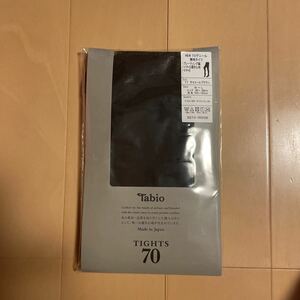 送料込み　新品　靴下屋 Tabio タビオ 70デニール無地タイツ　M-L チャコールブラウン　プレーティング編　ソフトな履き心地　送料無料